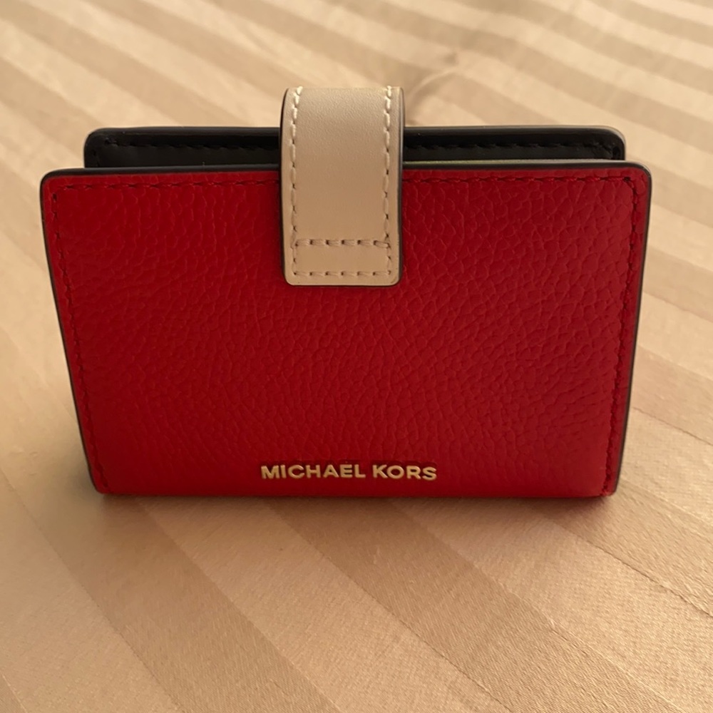 Michael Kors Wallet Small Leather Tab Card Case